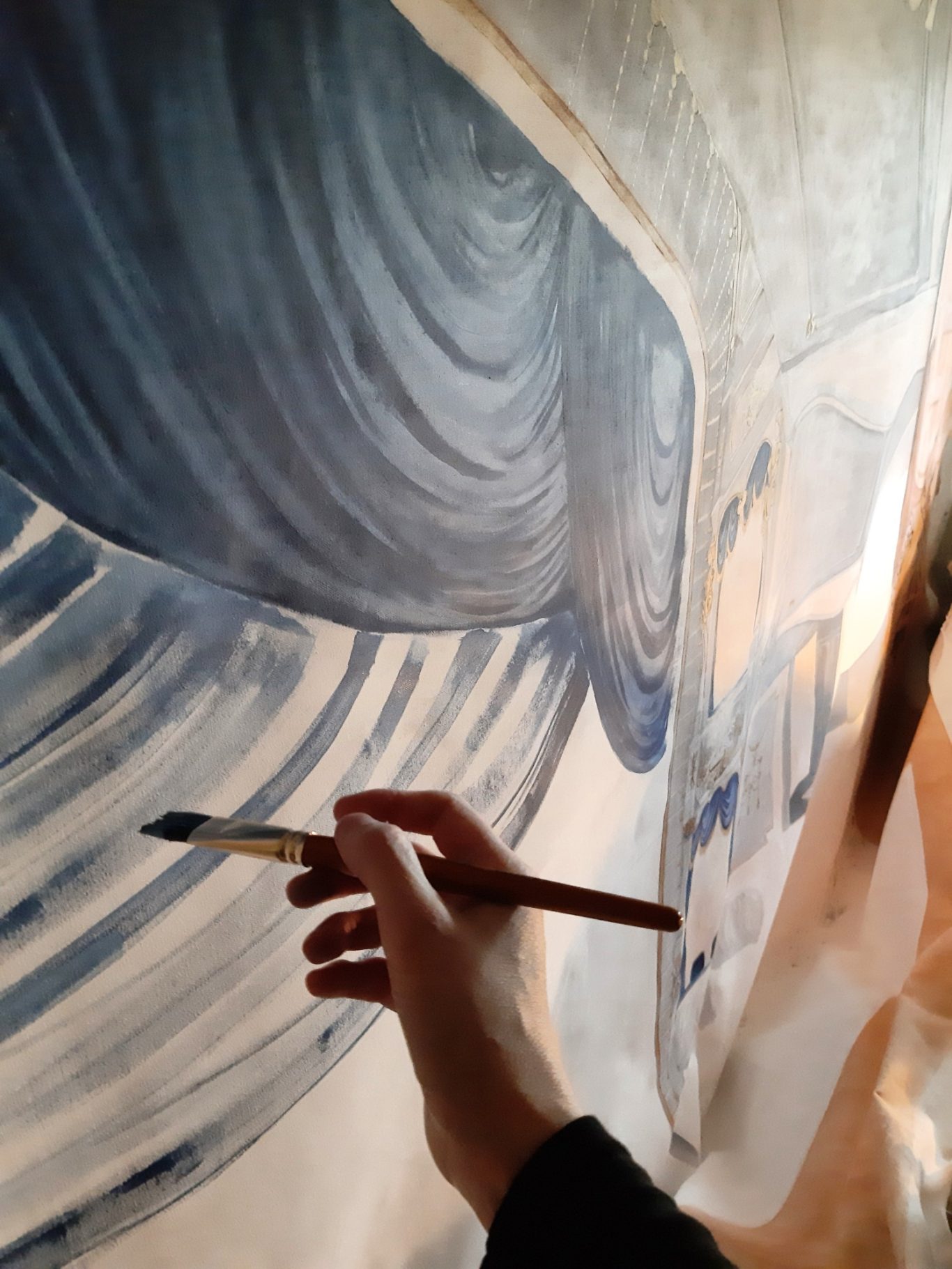 5. Working up the dramatic drapes